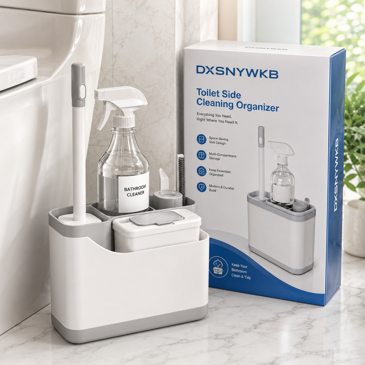 DXSNYWKB Toilet Side Cleaning Organizer