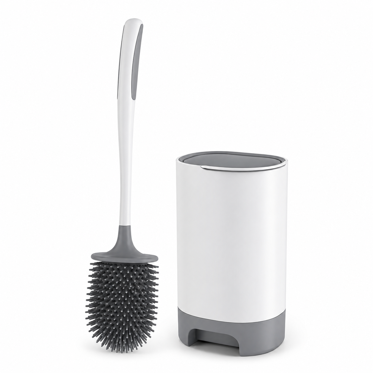 DXSNYWKB No-Drip Toilet Brush & Hidden Caddy Set