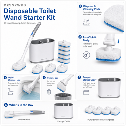 DXSNYWKB Disposable Toilet Wand Starter Kit