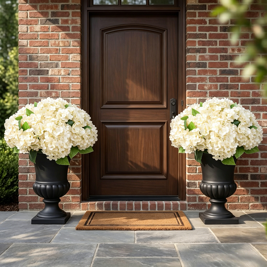 🔥Last Day 49% OFF🔥Artificial Outdoor Hydrangea Flowers - UV resistant, Waterproof, Windproof