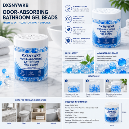 DXSNYWKB Odor-Absorbing Bathroom Gel Beads