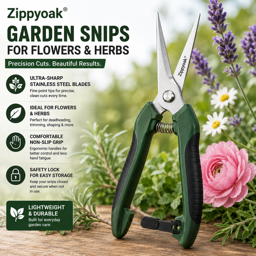 Zippyoak® Garden Snips for Flowers & Herbs