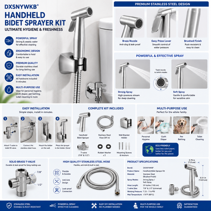 DXSNYWKB Handheld Bidet Sprayer Kit