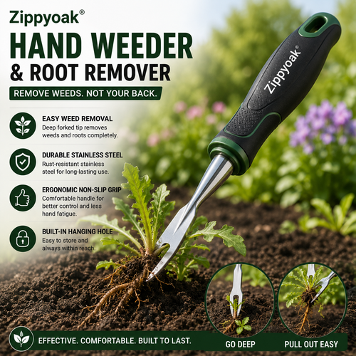 Zippyoak® Hand Weeder & Root Remover