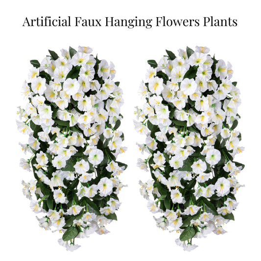 On Sale-Artificial Faux Hanging Flowers Plants - UV resistant, Waterproof,Windproof